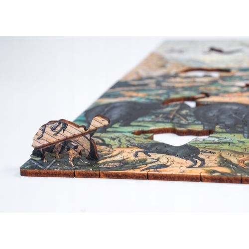 Puzzle Drewniane Arka Noego Simon De Myle Układanka 285 Elementów A3