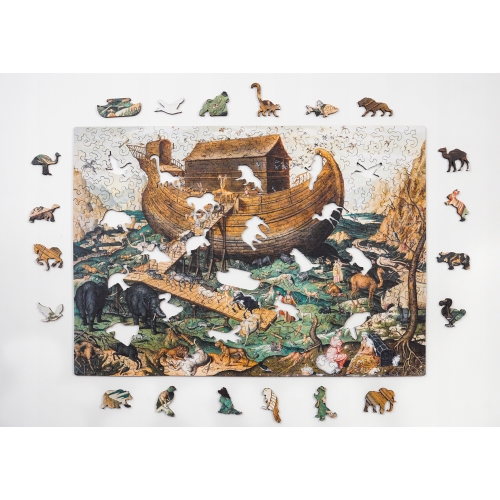 Puzzle Drewniane Arka Noego Simon De Myle Układanka 285 Elementów A3
