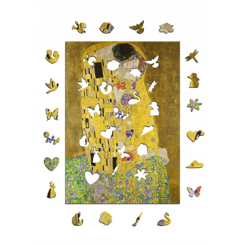 Drewniane puzzle A3 Gustav Klimt "Pocałunek" 310 el.