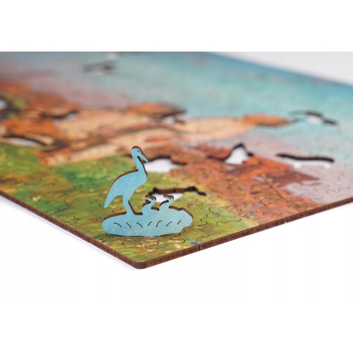 Puzzle Drewniane Bociany Józef Chełmoński Układanka 305 Elementów A3